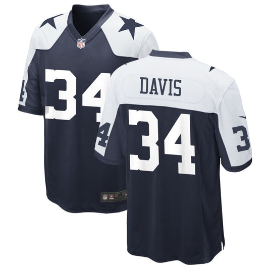 Malik Davis Dallas Cowboys Nike Alternate Game Jersey - Navy