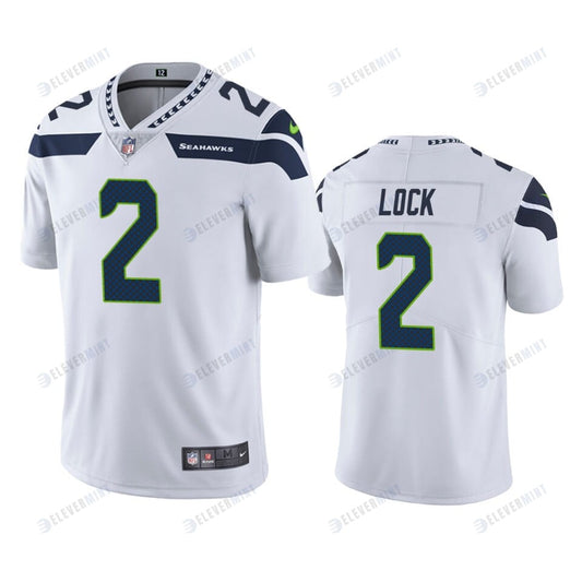 Men's JerseyDrew Lock 2 Seattle Seahawks White Vapor Limited Jersey