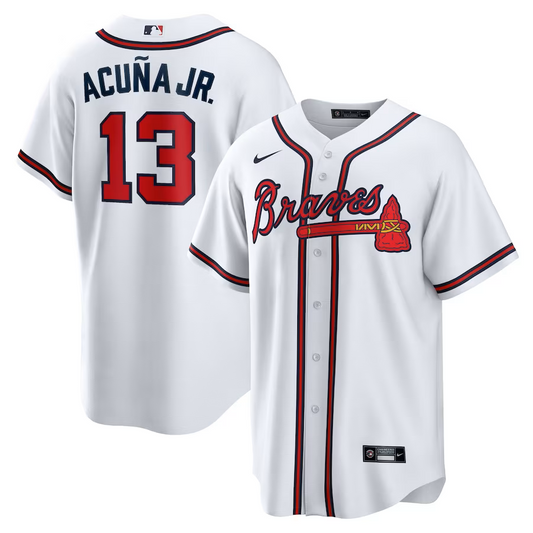 Men's Atlanta Braves Ronald Acuna Jr. Home Player Name Jersey - White