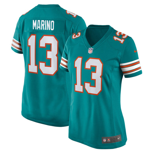 Women's Miami Dolphins Dan Marino Retired Player Jersey Aqua