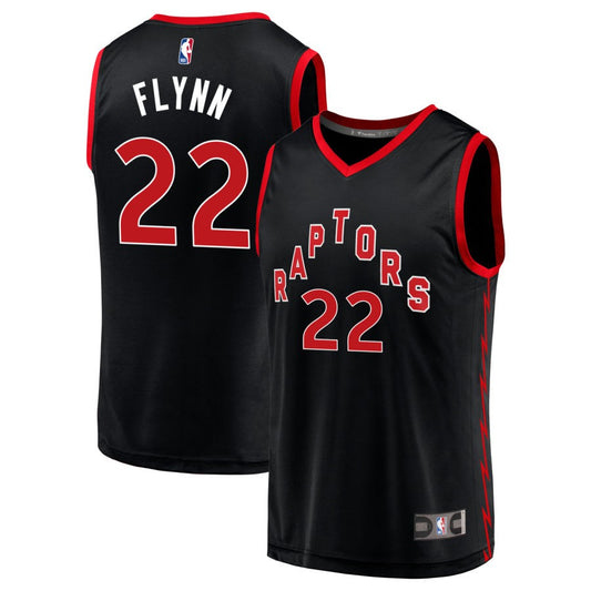 Malachi Flynn Toronto Raptors Fanatics Branded Fast Break Replica Jersey Black - Statement Edition