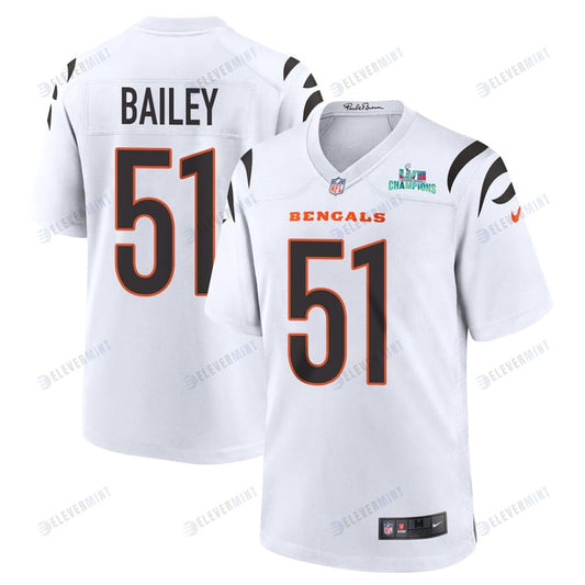 Markus Bailey 51 Cincinnati Bengals Super Bowl LVII Champions Men Game Jersey - White