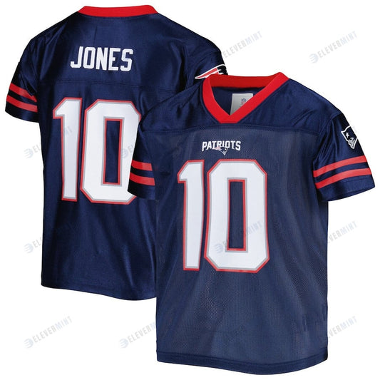 Mac Jones 10 New England Patriots YOUTH Game Jersey - Navy