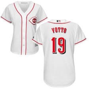 Womens Cincinnati Reds Joey Votto Cool Base Replica Jersey White