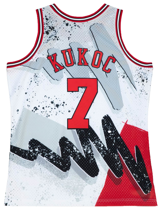 Men's Kukoc Toni Mitchell & Ness Bulls Hyp Hoops Jersey - White