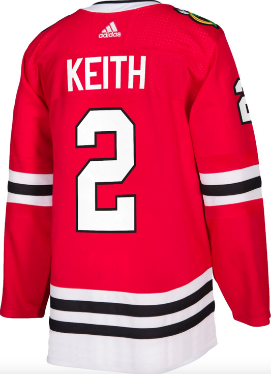 Men's Duncan Keith Chicago Blackhawks Home Red Adidas Authentic Jersey