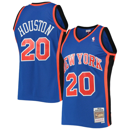 Allan Houston New York Knicks Mitchell & Ness Hardwood Classics Swingman Jersey - Blue