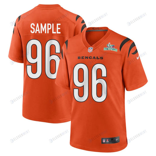 Cam Sample 96 Cincinnati Bengals Super Bowl LVII Champions Men Alternate Game Jersey - Orange