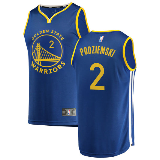 Brandin Podziemski Golden State Warriors Fanatics Branded 2019/20 Fast Break Replica Jersey Royal - Icon Edition