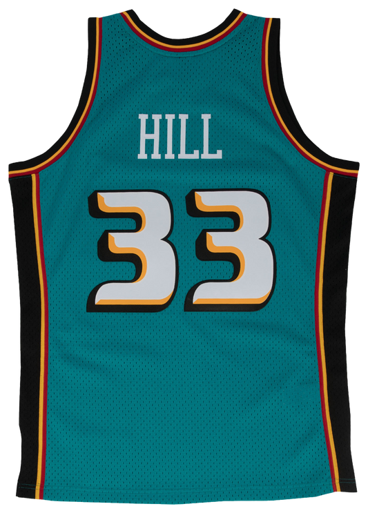 Men's Hill Grant Mitchell & Ness Pistons Swingman Jersey - Aqua