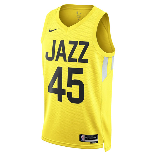 Men's Donovan Mitchell Nike Jazz 2022/23 Swingman Jersey Icon Edition - Gold