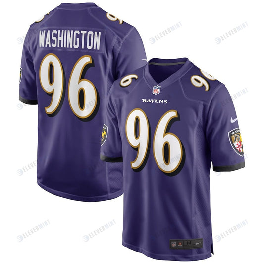 Broderick Washington 96 Baltimore Ravens Men Game Jersey - Purple