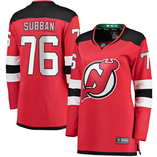 Women's P.K. Subban Fanatics Devils Alternate Premier Breakaway Jersey - Red