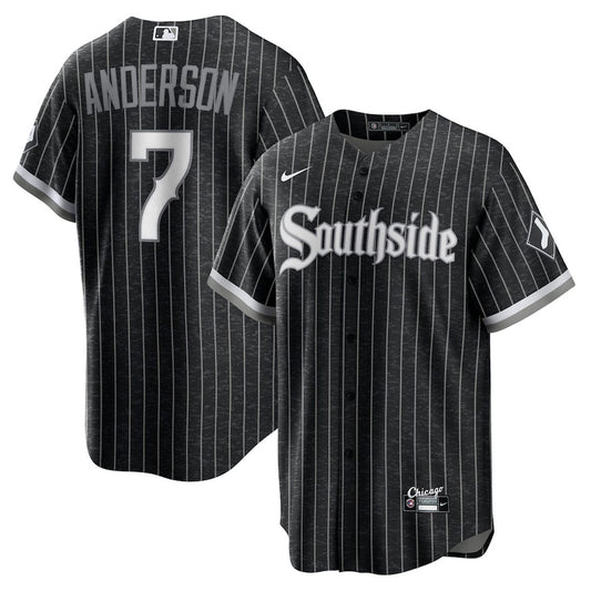 Men's Chicago White Sox Tim Anderson City Connect Replica Jersey - Black