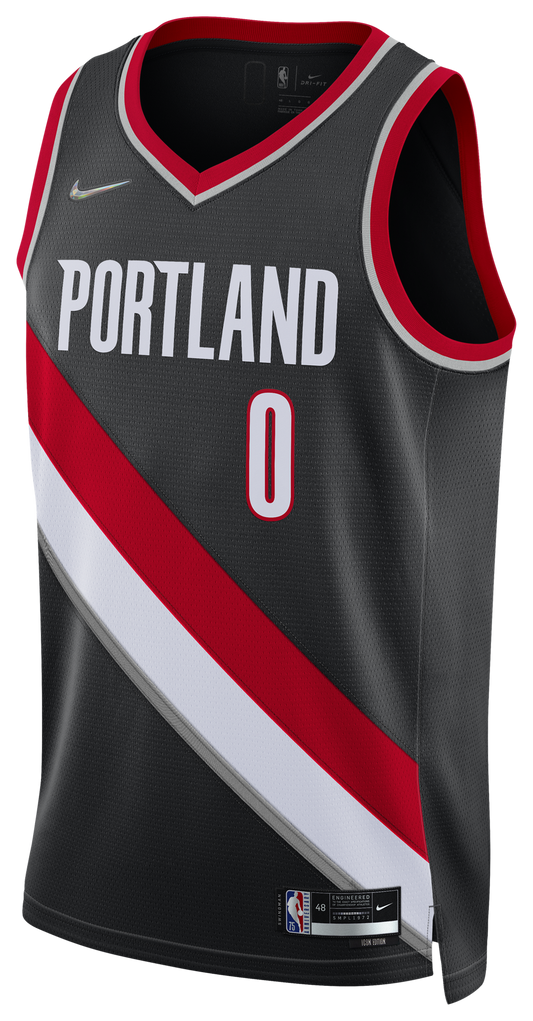 Men's Lillard Damian Nike Trailblazers Dri-FIT Swingman DMD Icon Jersey - Black