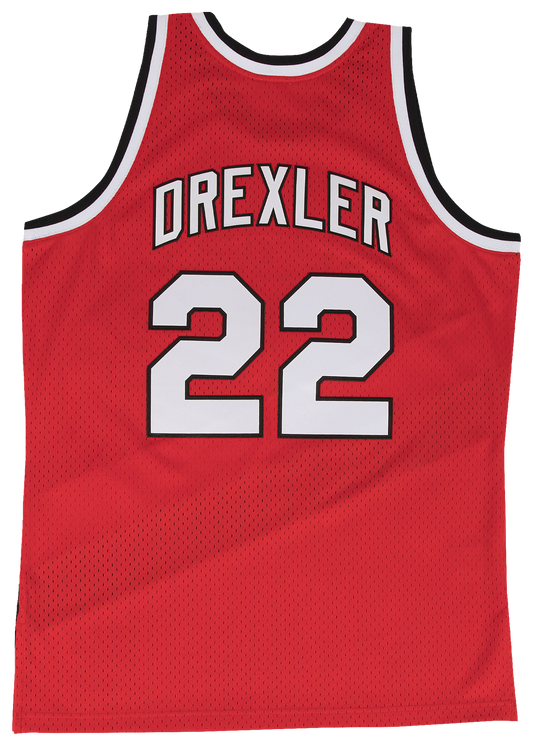 Men's Drexler Clyde Mitchell & Ness Trailblazers Swingman Jersey - Red