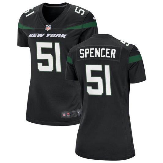 Marquiss Spencer New York Jets Nike Women's Alternate Game Jersey - Stealth Black