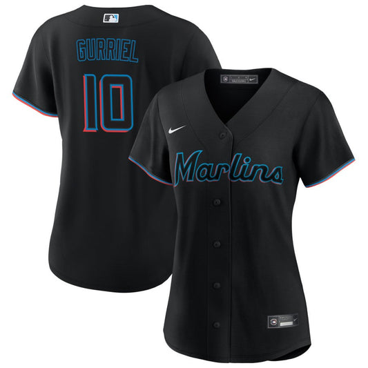 Yuli Gurriel Miami Marlins Nike Women's Alternate Replica Jersey - Black