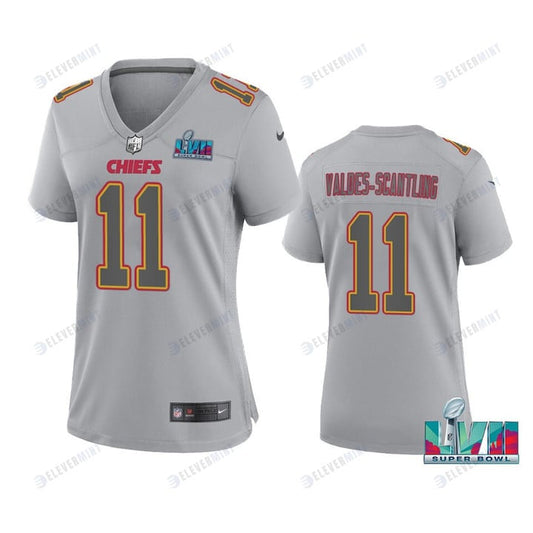 Valdes-Scantling 11 Kansas City Chiefs Super Bowl LVII Atmosphere Jersey - Women Gray