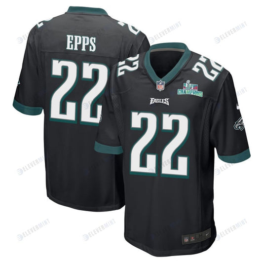 Marcus Epps 22 Philadelphia Eagles Super Bowl LVII Champions Men Game Jersey - Black