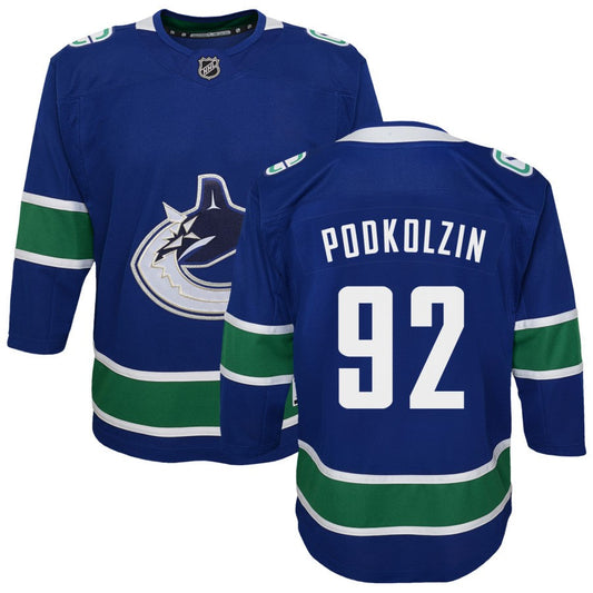 Vasily Podkolzin Vancouver Canucks Youth Premier Jersey - Blue