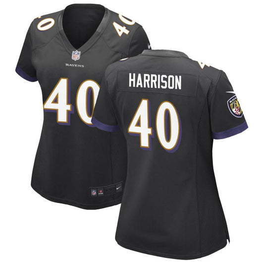 Malik Harrison Baltimore Ravens Nike Women's Alternate Game Jersey - Black