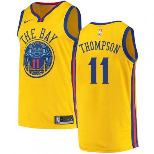 Men's Golden State Warriors Klay Thompson City Edition Jersey Gold