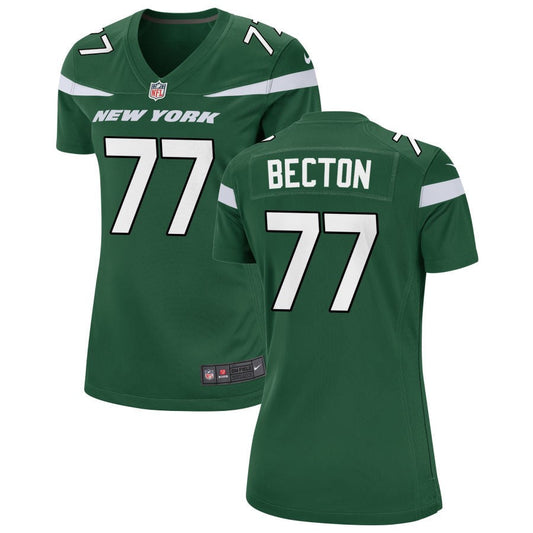 Mekhi Becton New York Jets Nike Women's Game Jersey - Gotham Green