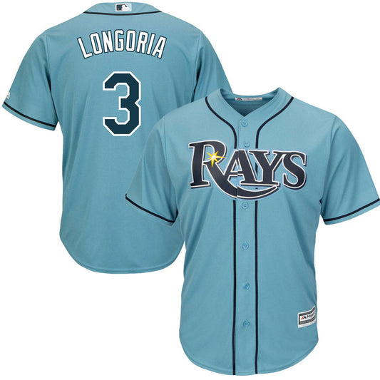 Youth Tampa Bay Rays Evan Longoria Replica Alternate Jersey - Light Blue