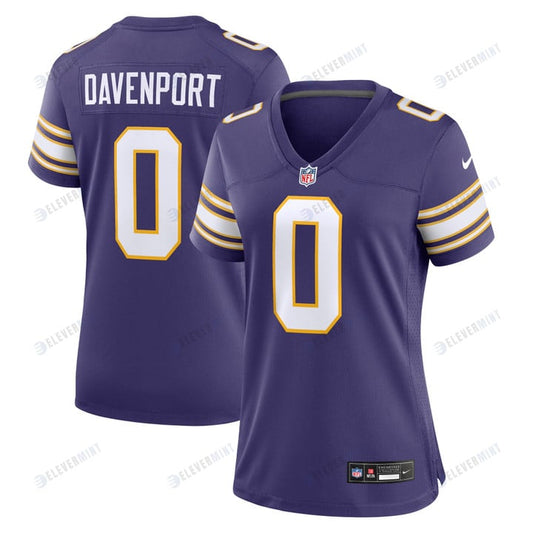 Marcus Davenport 0 Minnesota Vikings Women's Classic Game Jersey - Purple