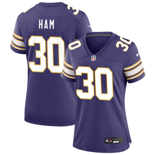 C.J. Ham Minnesota Vikings Nike Women's Classic Game Jersey - Purple