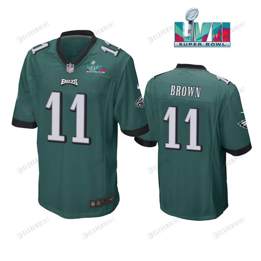 A.J. Brown 11 Philadelphia Eagles Super Bowl LVII Game Player Men Jersey - Green