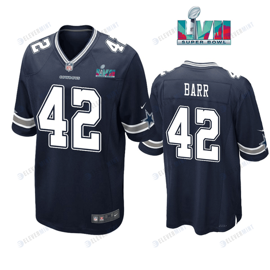 Anthony Barr 42 Dallas Cowboys Super Bowl LVII Navy Men Game Jersey