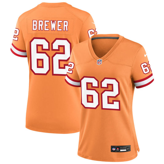 C.J. Brewer Tampa Bay Buccaneers Nike Women's Throwback Game Jersey - Orange