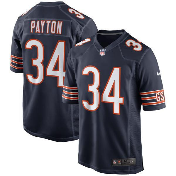 Men's Chicago Bears Walter Payton Navy Throwback Retired Player Game Jersey