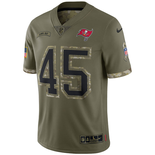 Men's Devin White Nike Buccaneers 2022 Salute To Service Limited Jersey - Green