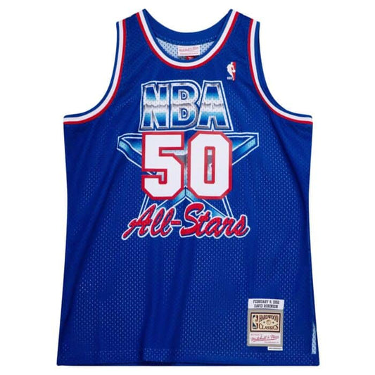 Men's David Robinson Western Conference All-Star San Antonio Spurs Mitchell & Ness Hardwood Classics Blue 1992 Swingman Jersey