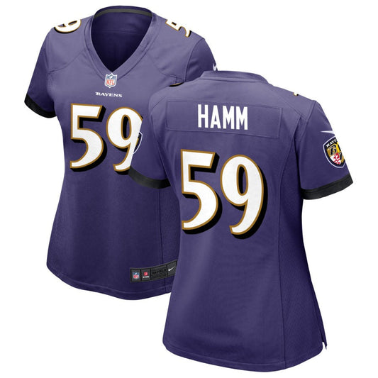 Malik Hamm Baltimore Ravens Nike Women's Game Jersey - Purple