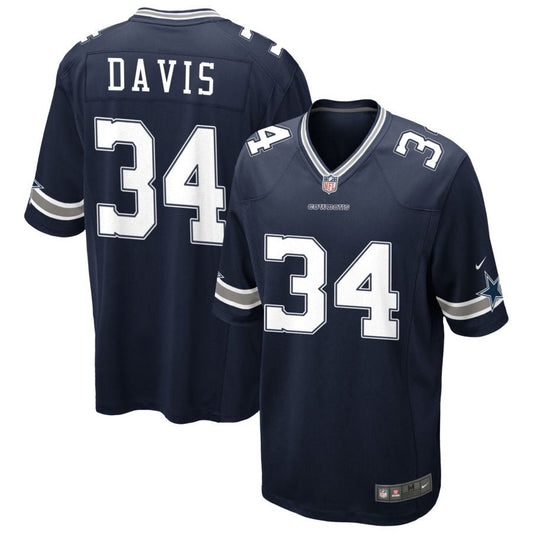 Malik Davis Dallas Cowboys Nike Game Jersey - Navy