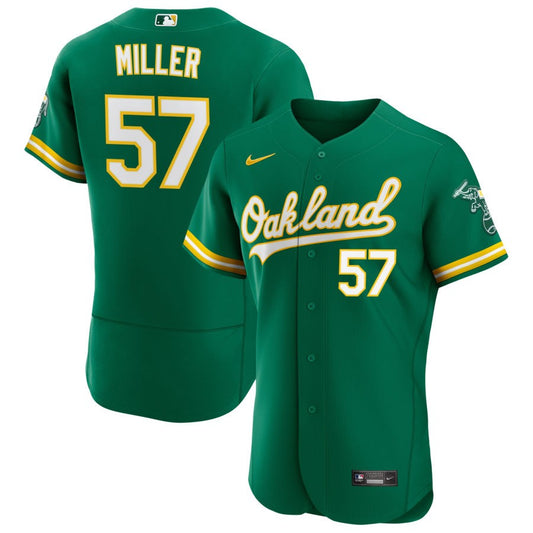 Mason Miller Oakland Athletics Nike Alternate Authentic Jersey - Kelly Green