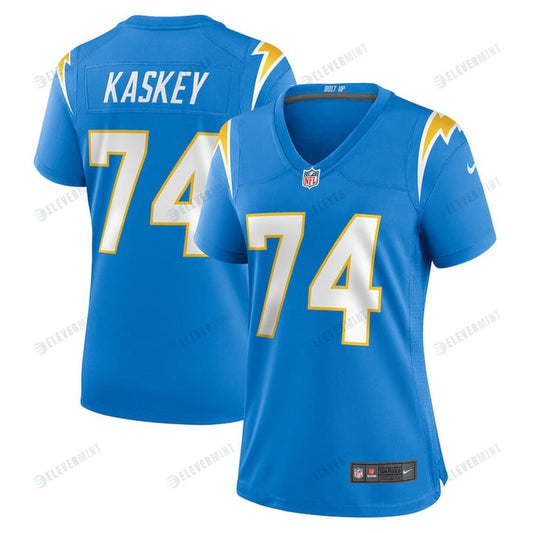 Matt Kaskey 74 Los Angeles Chargers Women's Team Game Jersey - Powder Blue