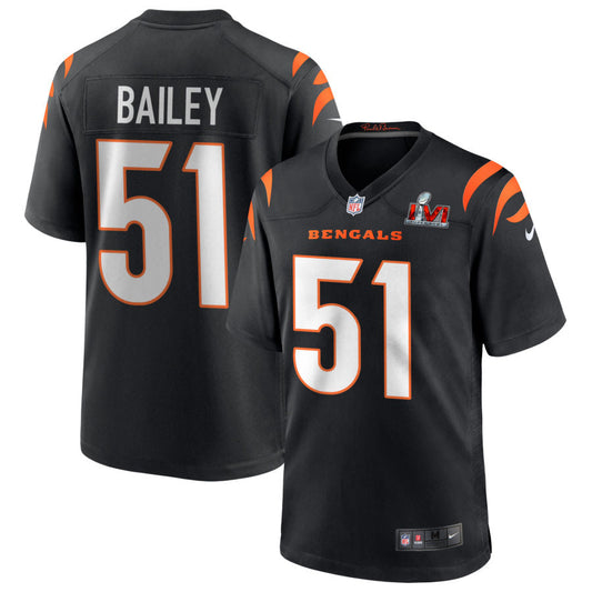 Markus Bailey Cincinnati Bengals Nike Super Bowl LVI Game Jersey - Black