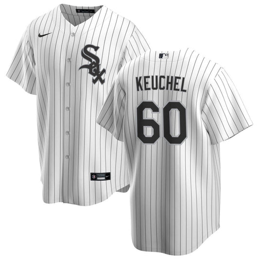 Men's Dallas Keuchel Chicago White Sox White Home Premium Stitch Replica Jersey