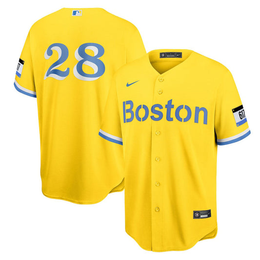 Men's Boston Red Sox J.D. Martinez City Connect Replica Jersey - Gold