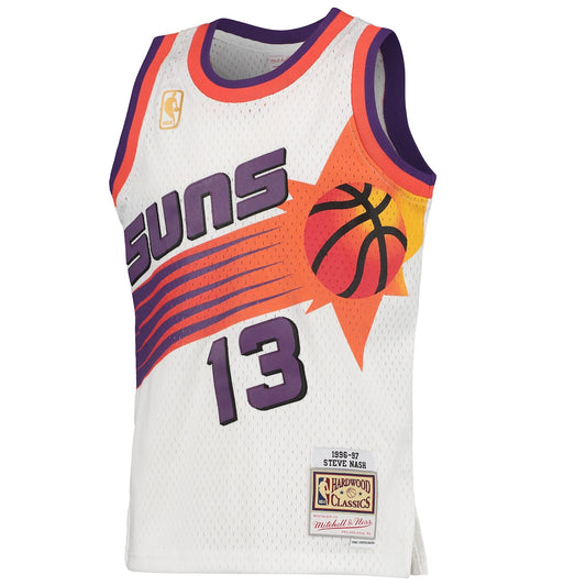 Boys' Grade School Steve Nash Mitchell & Ness Suns 1996/97 Hardwood Classics Swingman Jersey - White