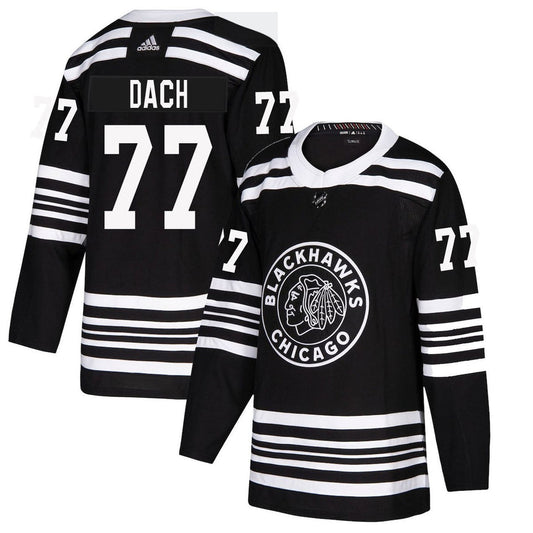 Men's Chicago Blackhawks Kirby Dach adidas Black Alternate 2019/20 Authentic Player Jersey