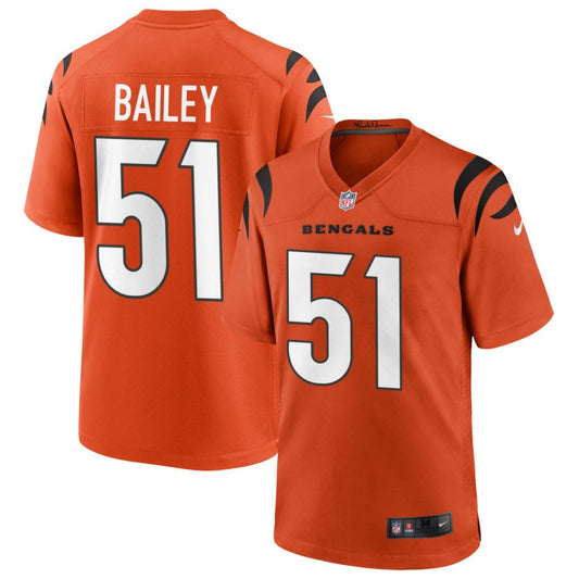 Markus Bailey Cincinnati Bengals Nike Youth Alternate Game Jersey - Orange