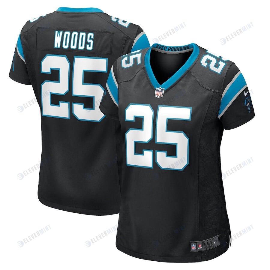 Xavier Woods Carolina Panthers Women's Game Jersey - Black