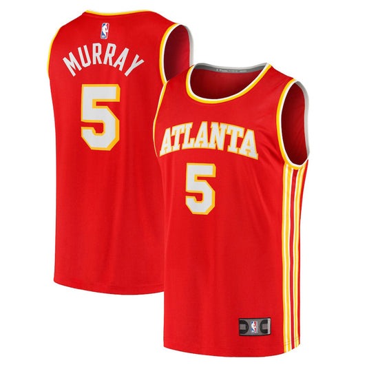 Men's Atlanta Hawks Dejounte Murray Icon Edition Jersey - Red