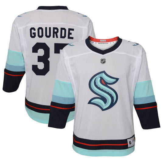 Yanni Gourde Seattle Kraken Toddler Away Replica Jersey - White